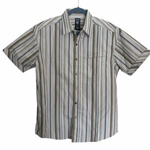 Kuhl Men's Striped Short Sleeve Shirt Earthy Colors  M